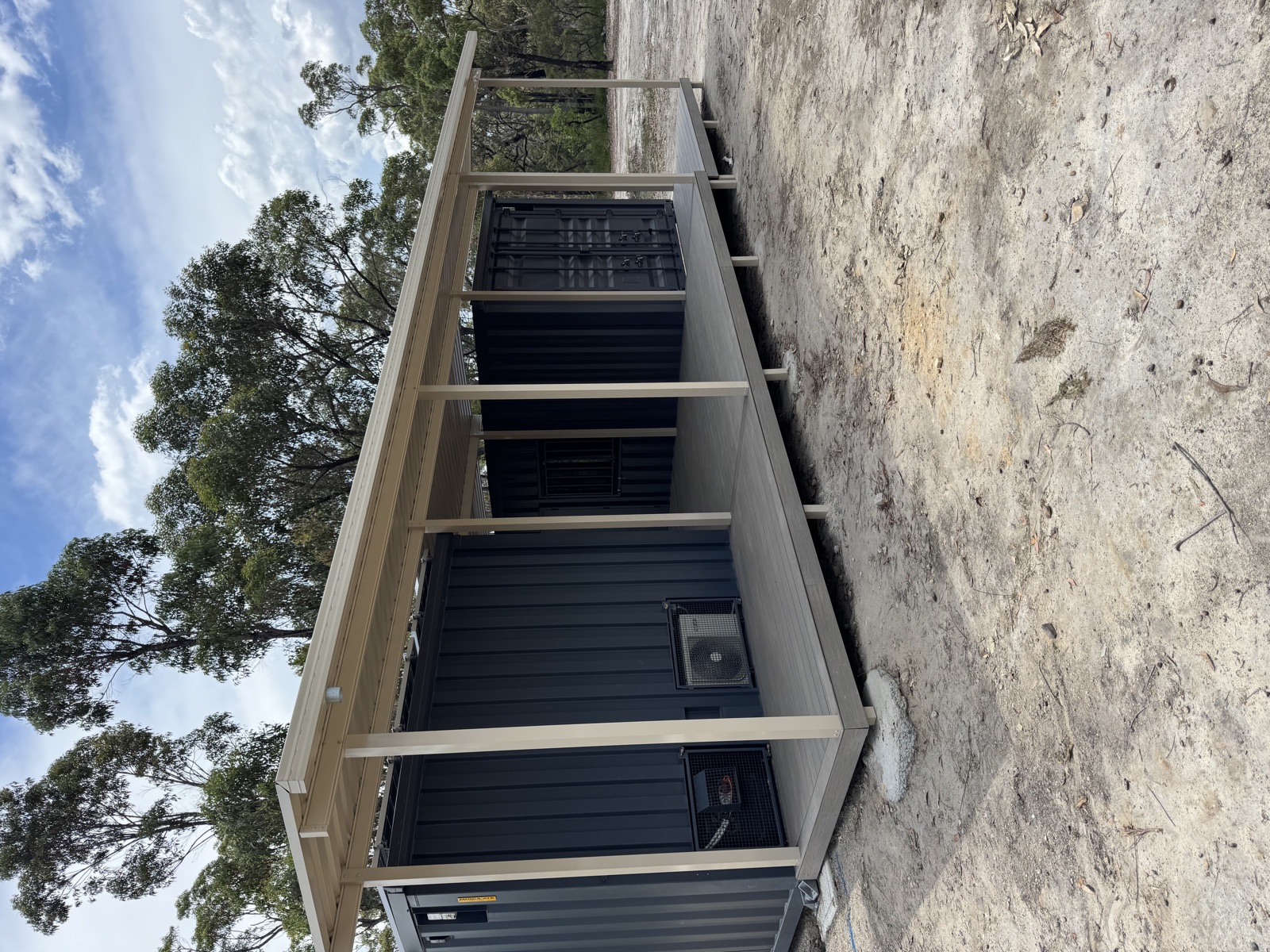 Container office & pergola — Bara Barang, Mangrove Mountain