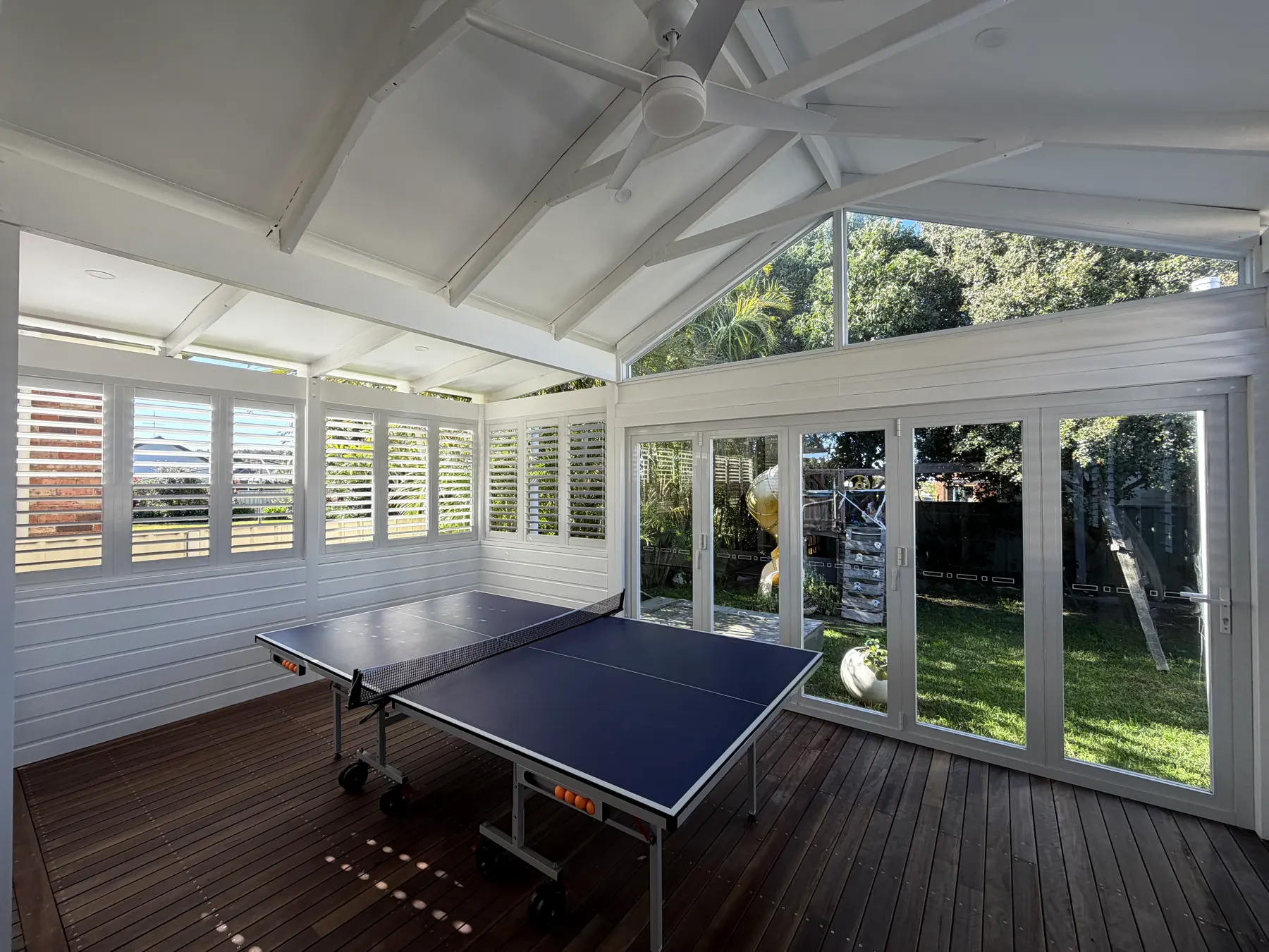 Rear deck with roof and bifolds, Garden Suburb