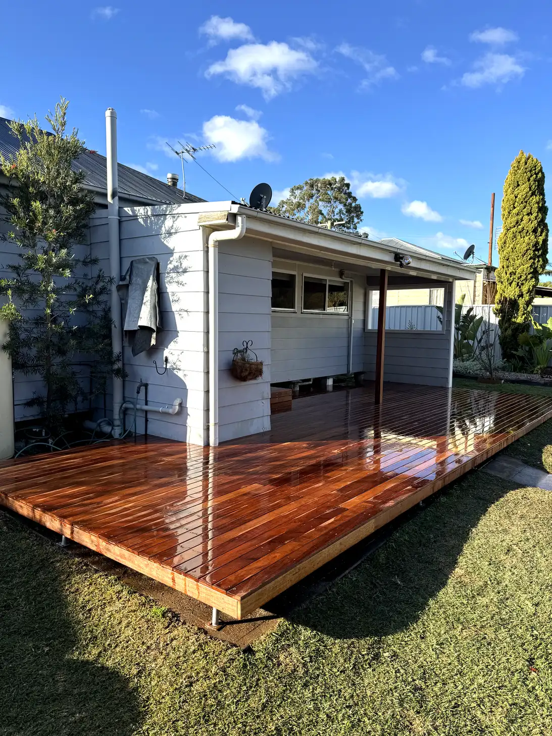 Merbau deck after, Aberdare