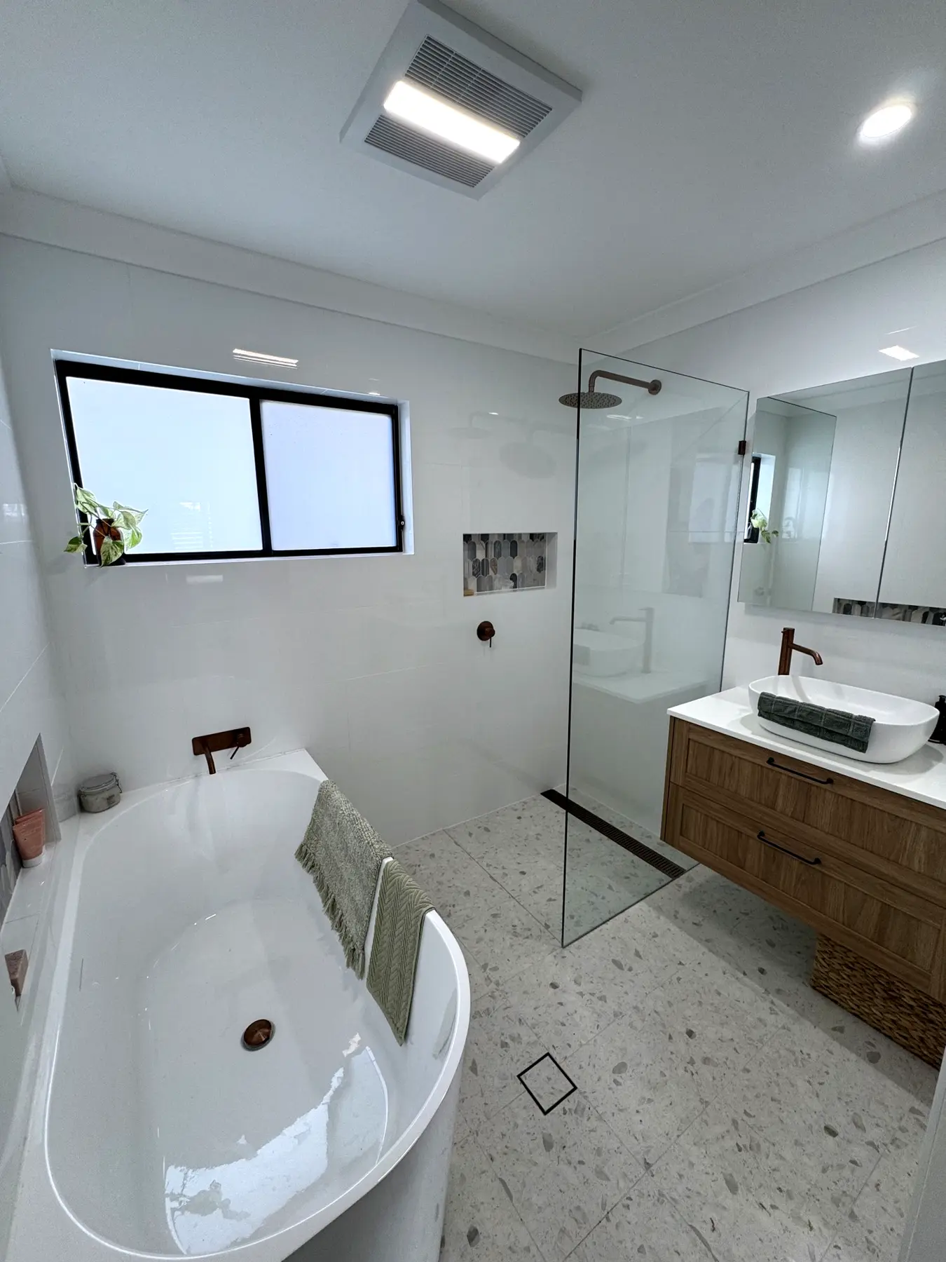 Two bathrooms & stacker door after, Mannering Park