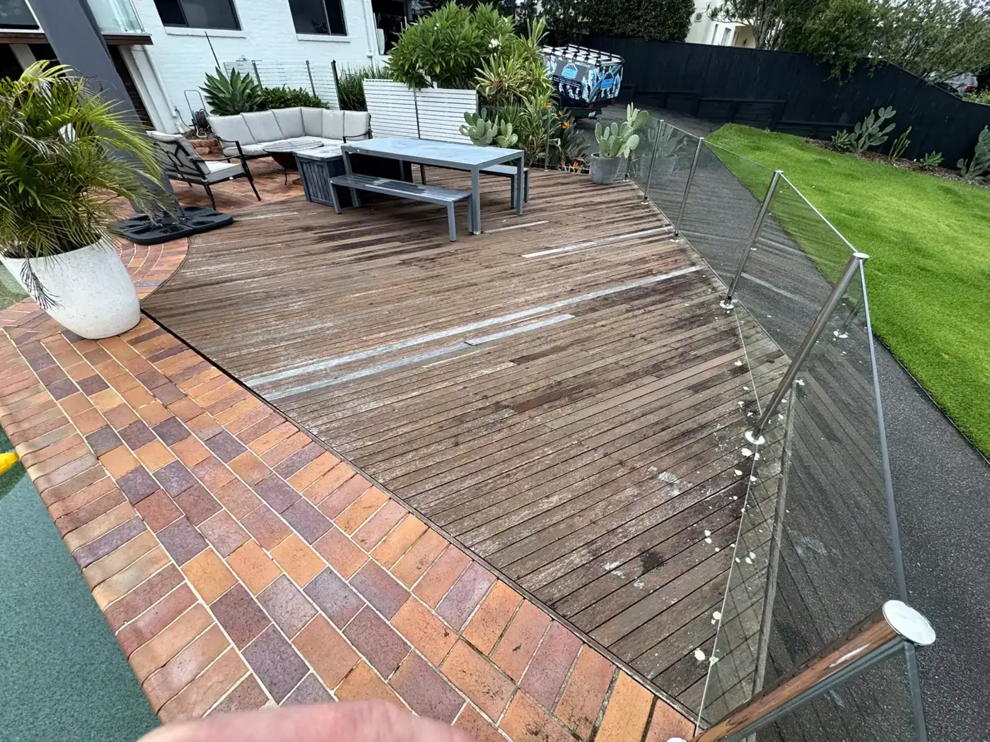 Composite deck, Saratoga — before 2
