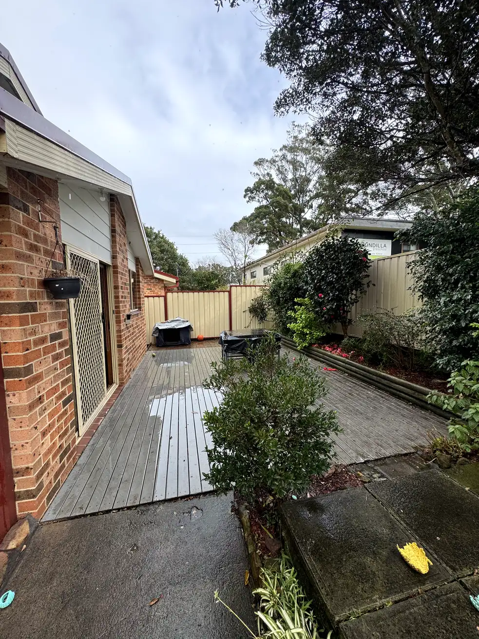 Stratco Outback pergola before, Wyong