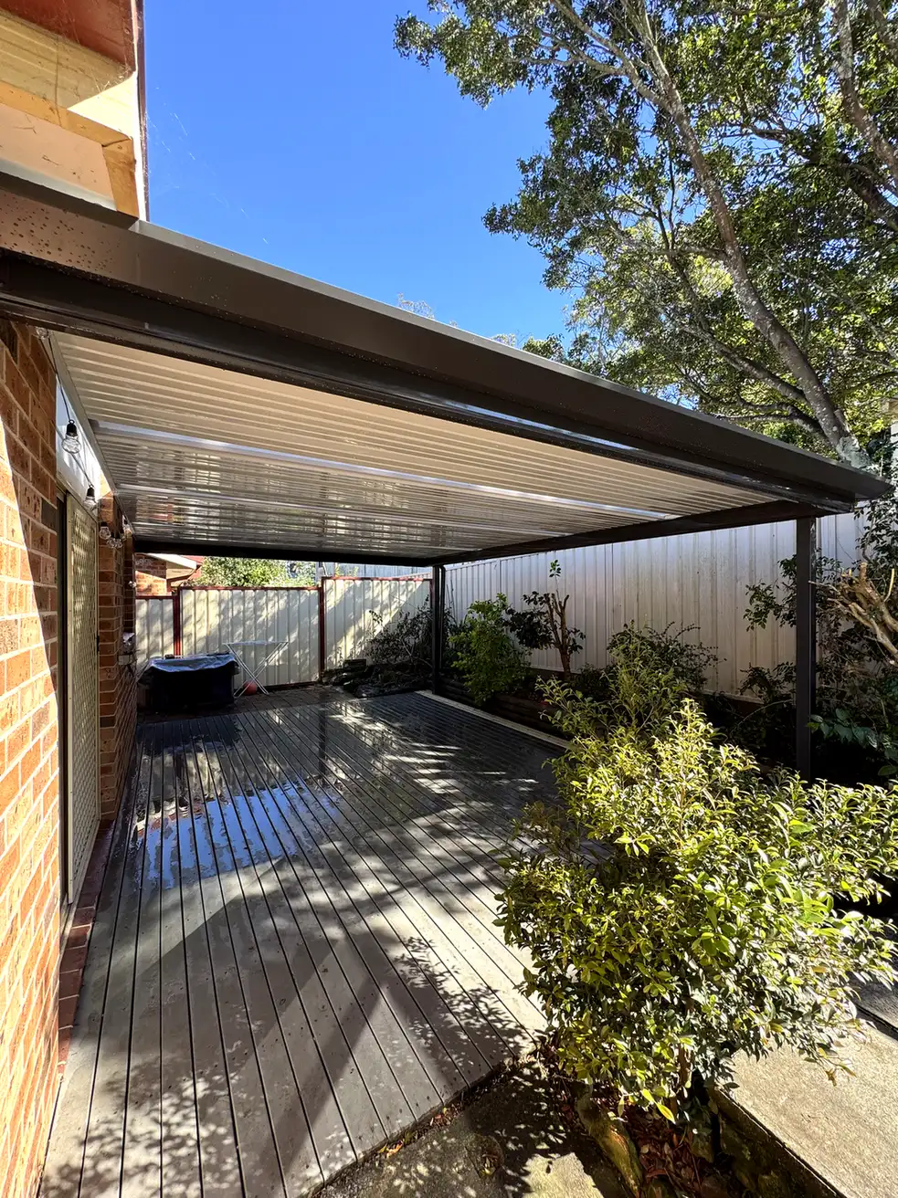 Stratco Outback pergola after, Wyong