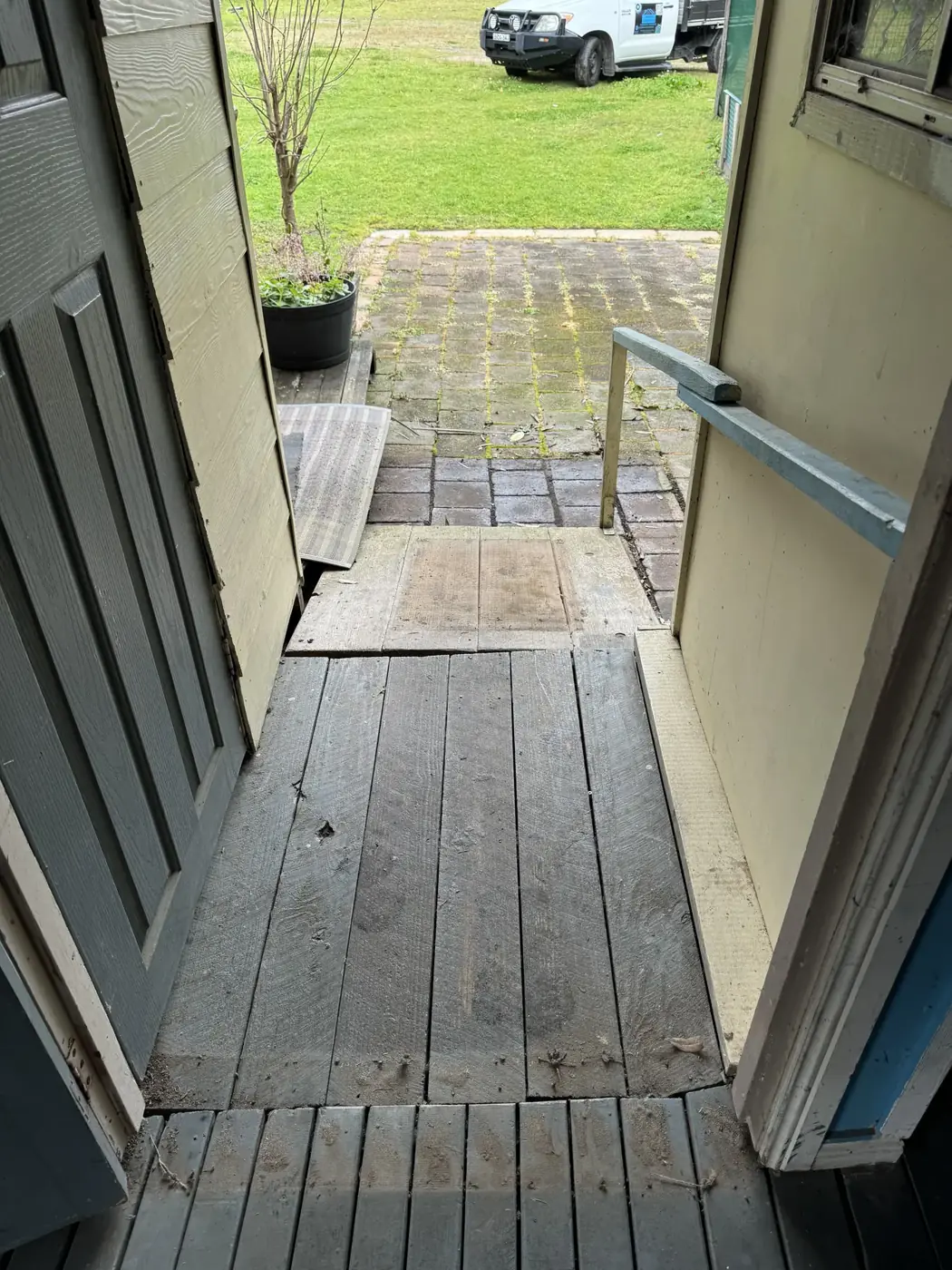 Timber access ramp, Karuah before
