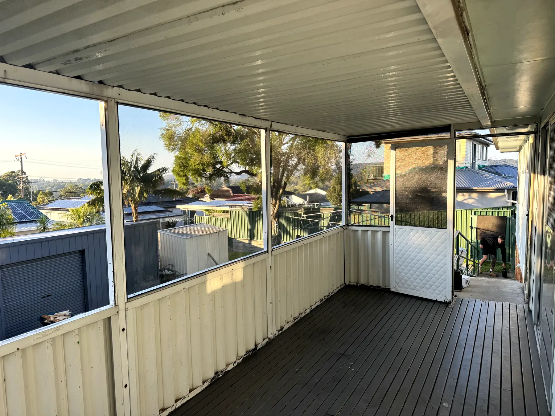 Sunroom rebuilt as an enclosed deck, Blackalls Park — before 2