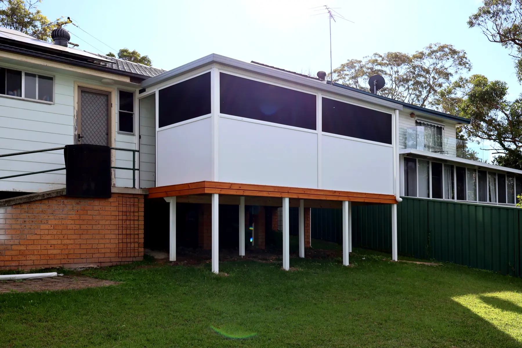 Sunroom rebuilt as an enclosed deck after, Blackalls Park