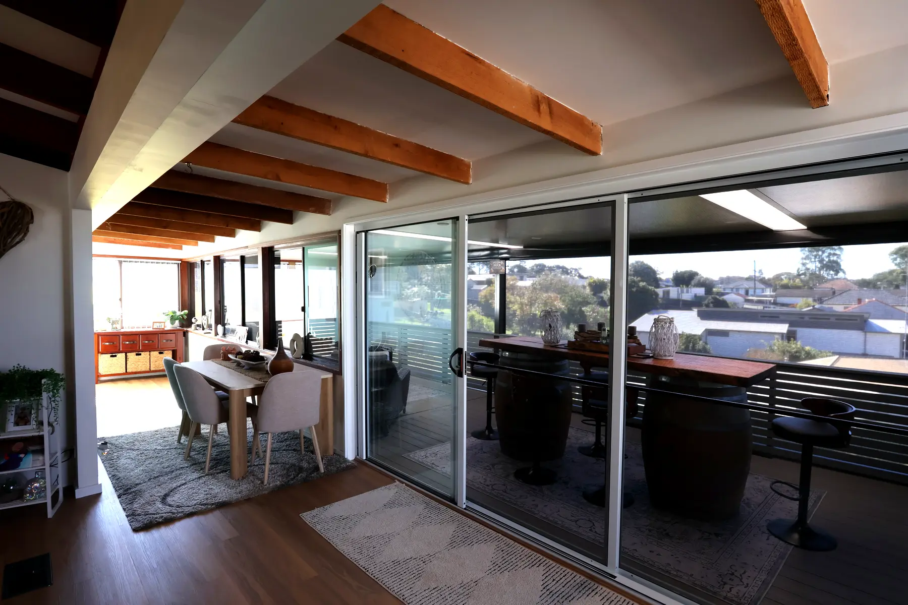 Sunroom to living extension & deck, Arcadia Vale — photo 3