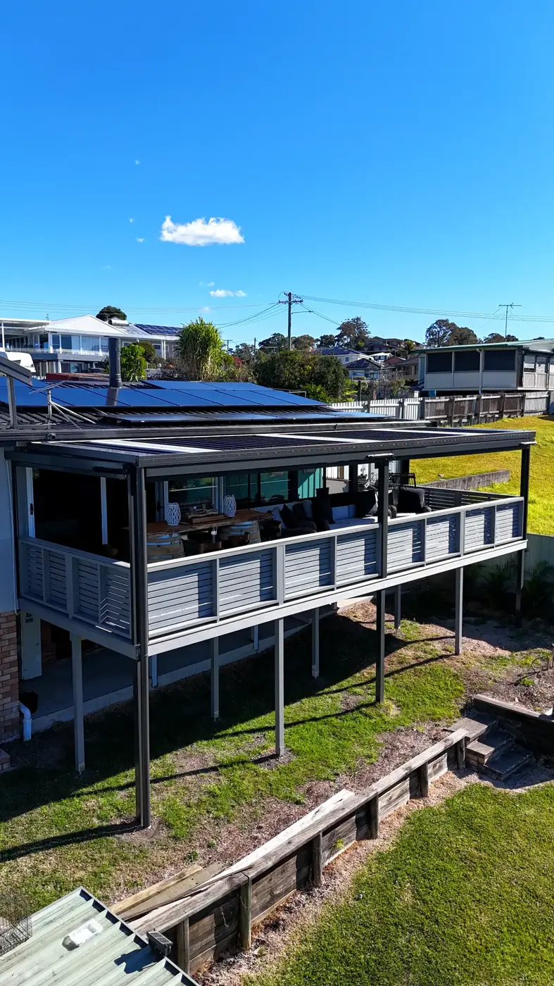 Sunroom to living extension & deck, Arcadia Vale — photo 4