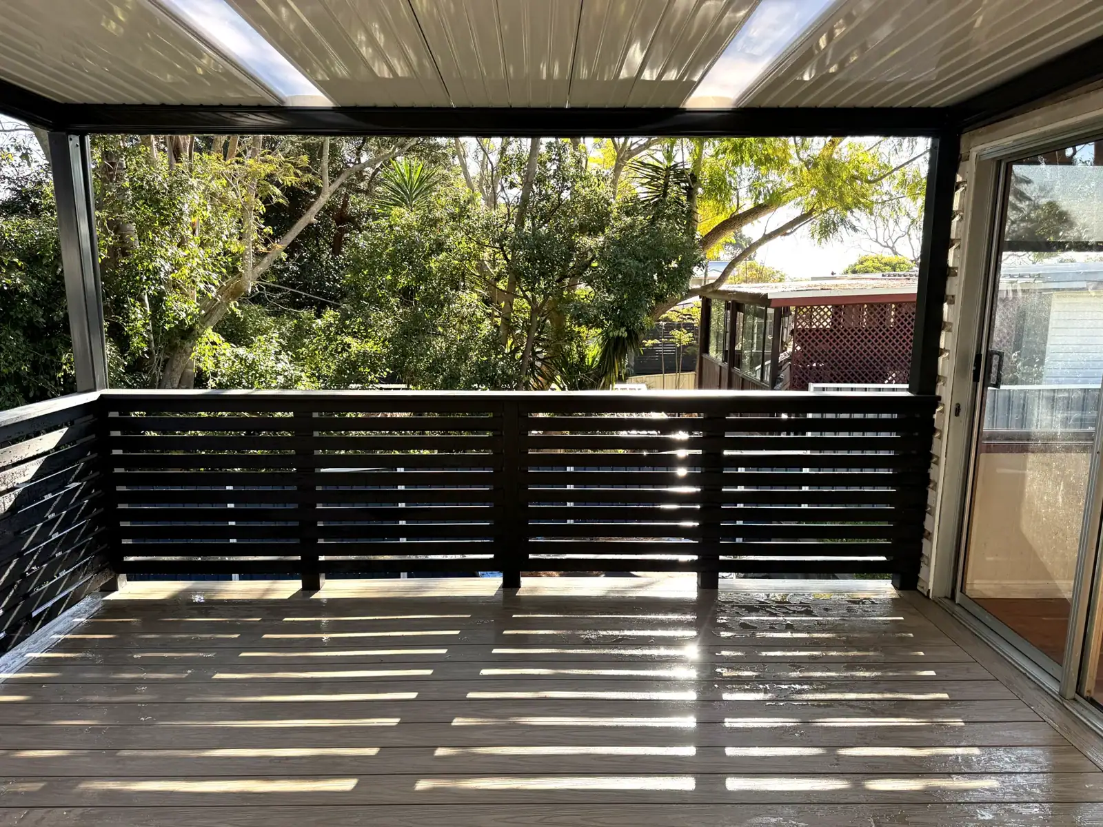 Upper deck & pergola after, Charlestown